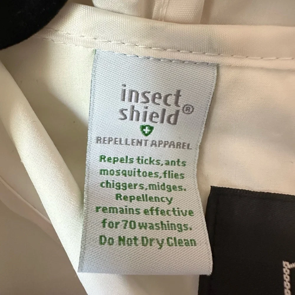 Nuage Women's Sz L Insect Repellent Packable Zip-Front Jacket White - Picture 9 of 11